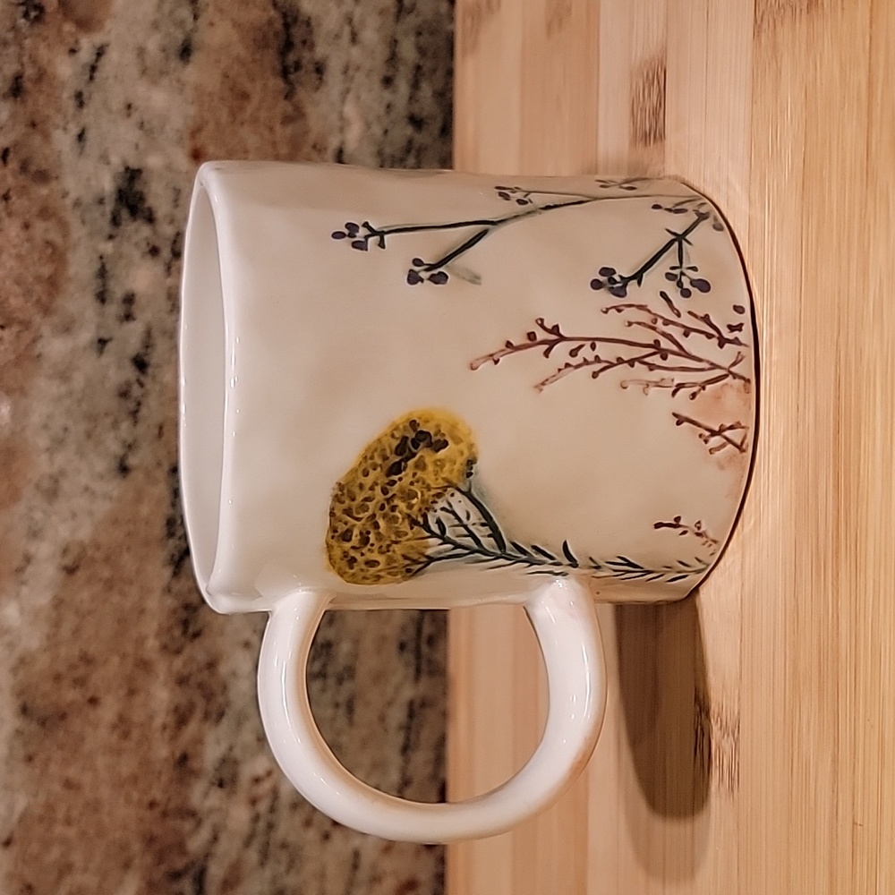 Anthropologie DAGNY MONOGRAM MUG Letter “S” Wildflower Flowers Coffee Cup - Picture 3 of 5